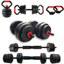 KIT HALTERES KETTLEBELL 6 EM 1 REGULÁVEL 30KG